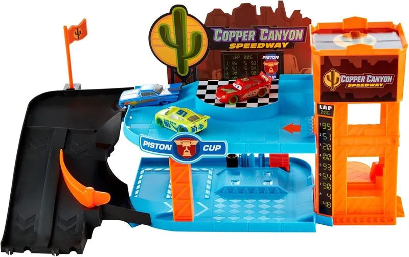 CARS Garage Fluo di Copper Canyon – Mattel | 51cm x 30,5cm x 13cm