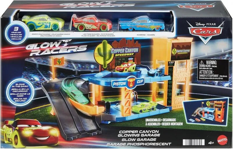 CARS Garage Fluo di Copper Canyon – Mattel | 51cm x 30,5cm x 13cm