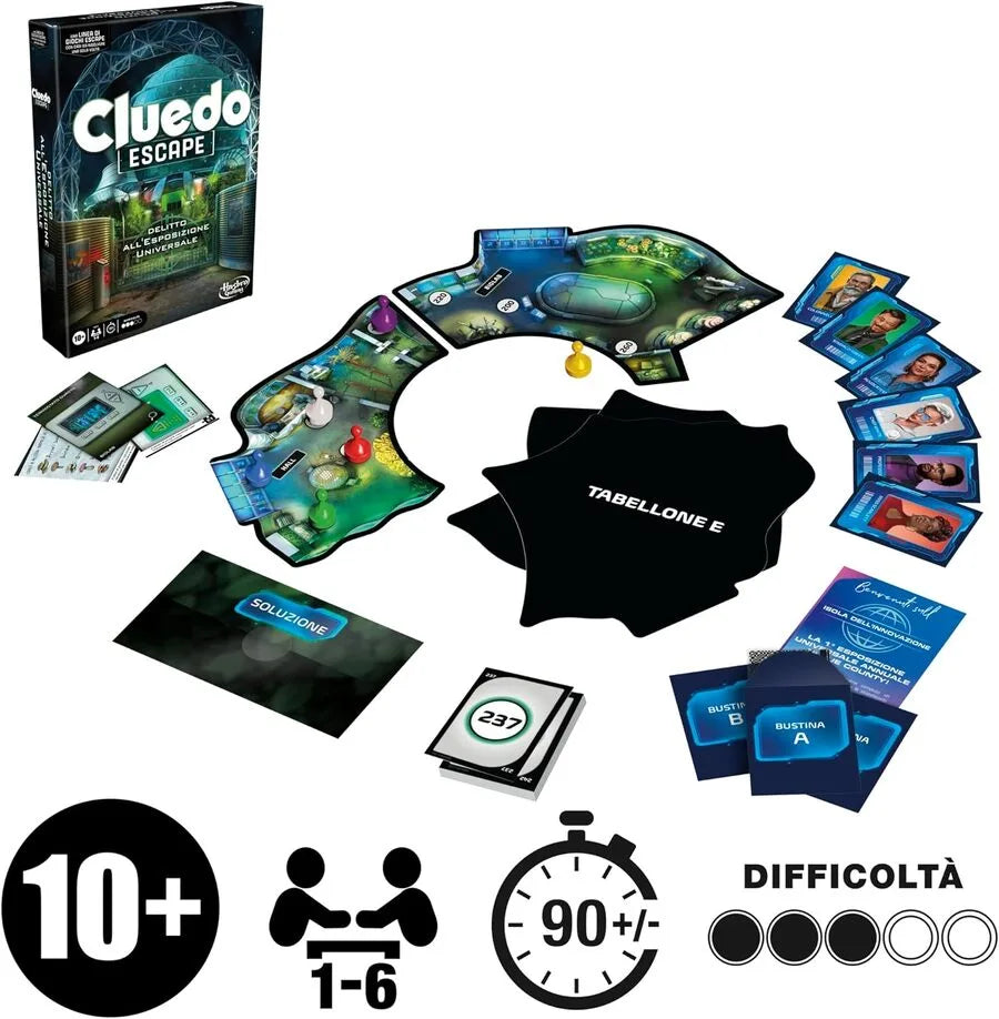 Cluedo Escape – Delitto all’Esposizione Universale - Hasbro Gaming | 26,7cm x 20cm x 4 cm