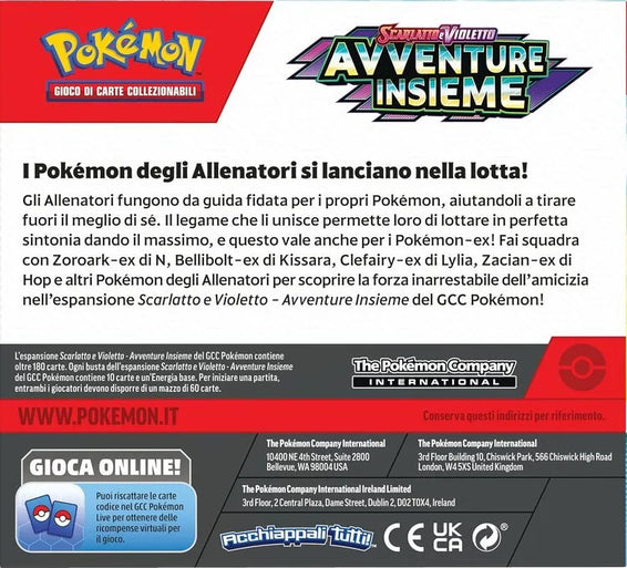 Booster box Avventure Insieme - Pokémon TCG | 13,5cm x 7cm x 12cm