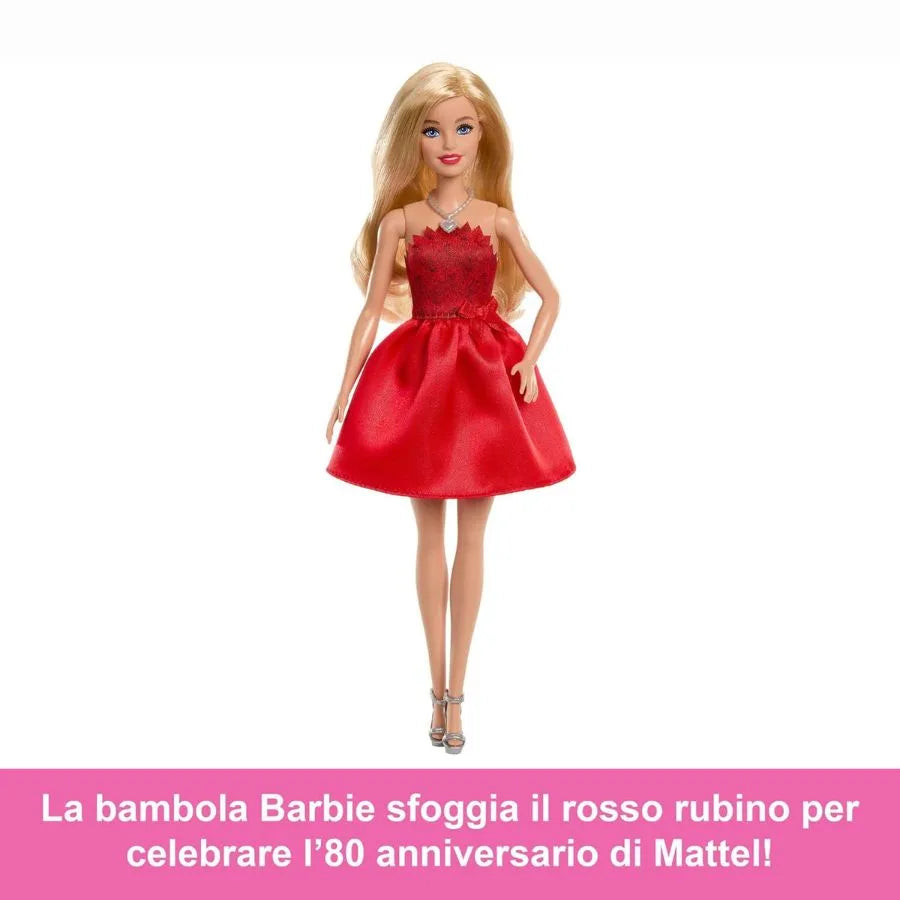 Barbie Anniversario Mattel 80° – Bambola 30cm - Mattel | 8cm x 4cm x 30cm