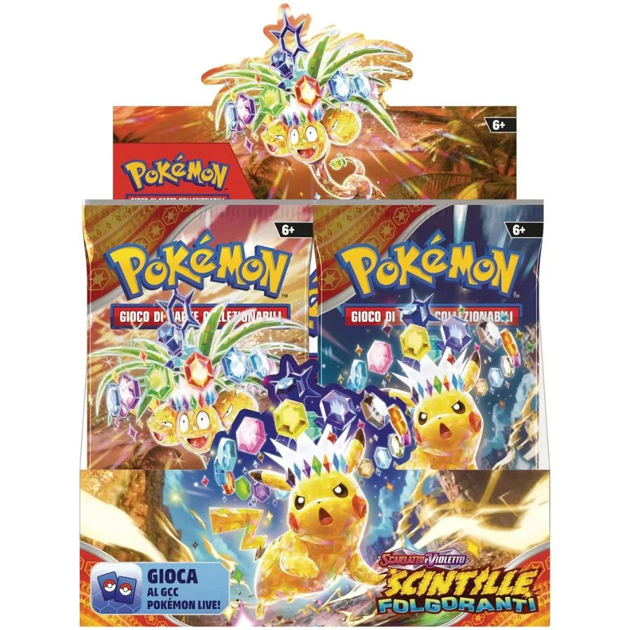 Booster Box Scintille Folgoranti - Pokémon TCG | 13,5cm x 7,5cm x 12cm