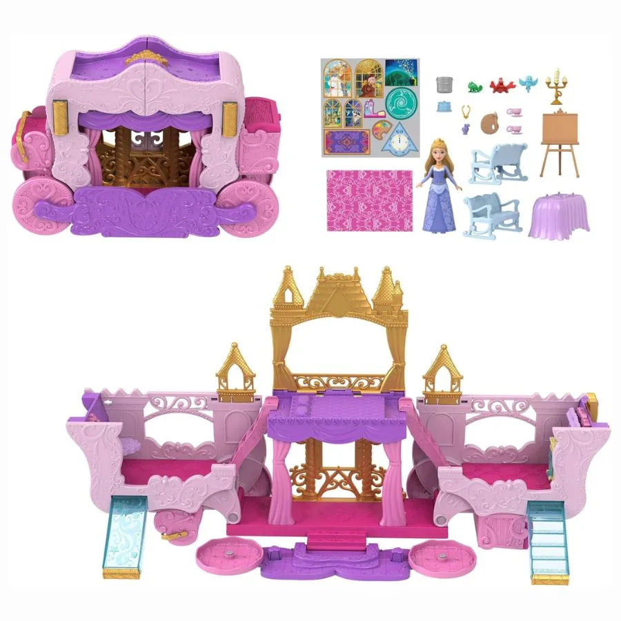Castello Carrozza Disney Princess – Playset trasformabile - Mattel | 39cm x 14cm x 26cm
