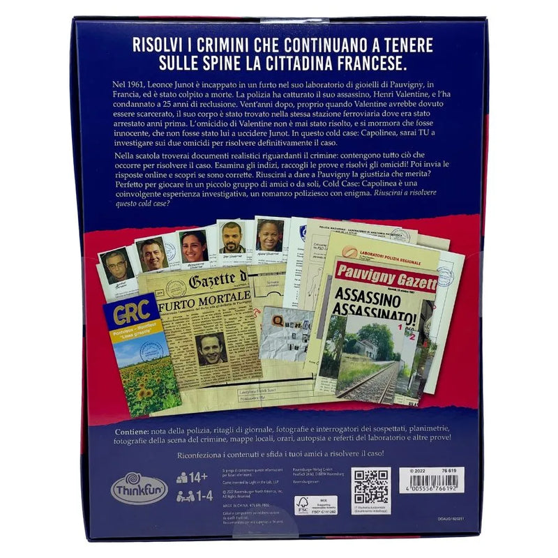 Cold Case: Capolinea – Gioco investigativo - ThinkFun | 24cm x 2cm x 31cm