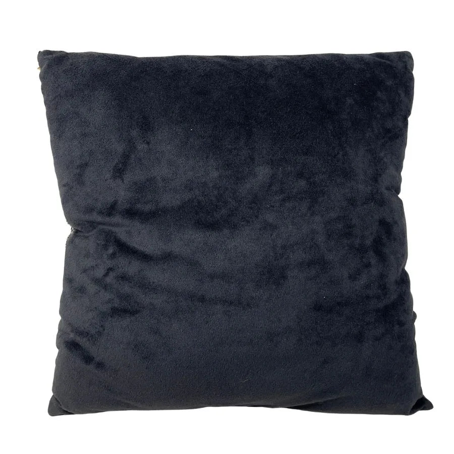 Cuscino pailletes nero oro cuore - Mood | 38cm x 10cm x 38cm