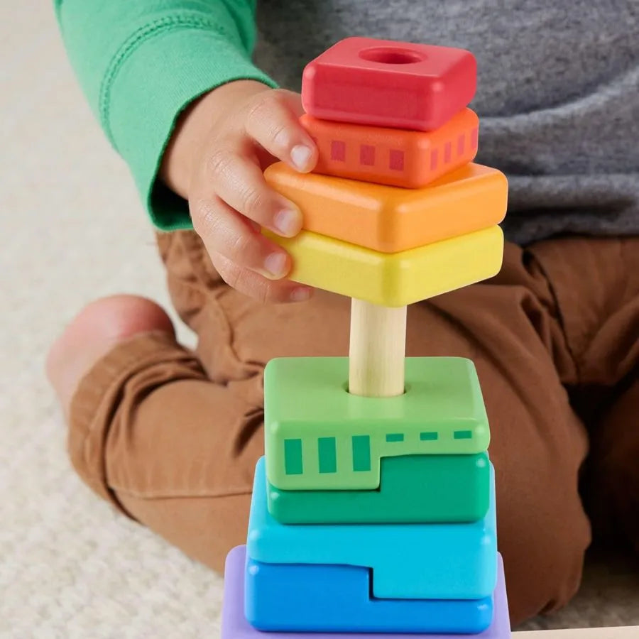 Forme in legno impilabili – Giocattolo educativo – Fisher Price | 27cm x 9cm x 20cm