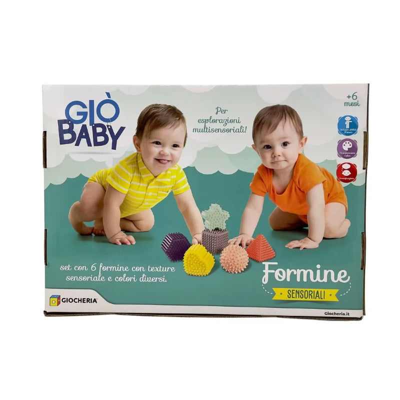 Formine Sensoriali 6 Pezzi – Giò Baby - Giocheria | 35cm x 9cm x 25cm