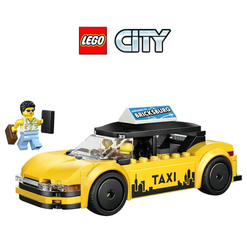 LEGO City Taxi Giallo 60487 – Set Auto con 2 Minifigure - LEGO | 19cm x 14cm x 4,5cm