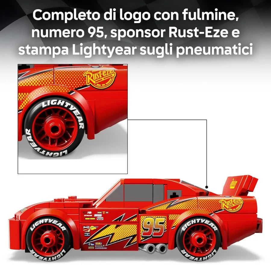 LEGO Saetta McQueen - Linea Speed Champions - Disney Pixar Cars – 77255 | 26cm x 14cm x 6cm