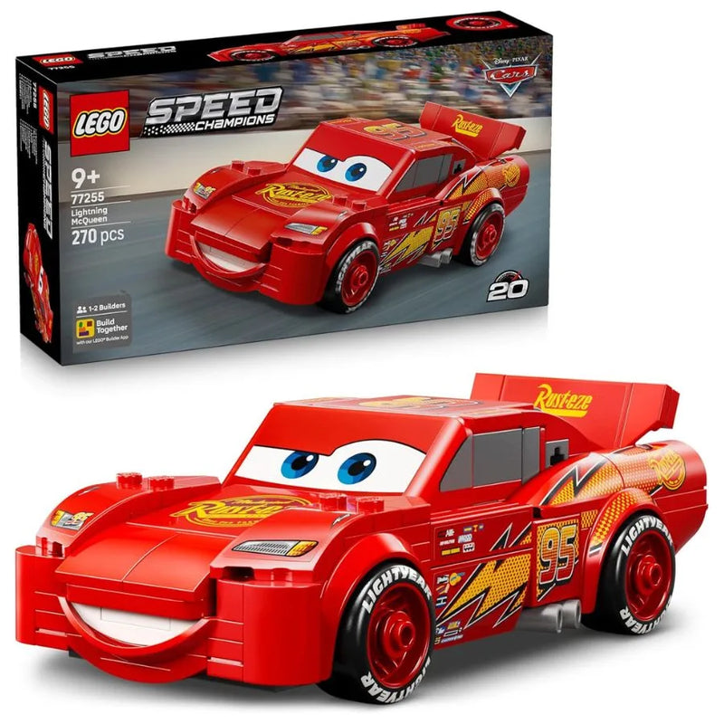 LEGO Saetta McQueen - Linea Speed Champions - Disney Pixar Cars – 77255 | 26cm x 14cm x 6cm