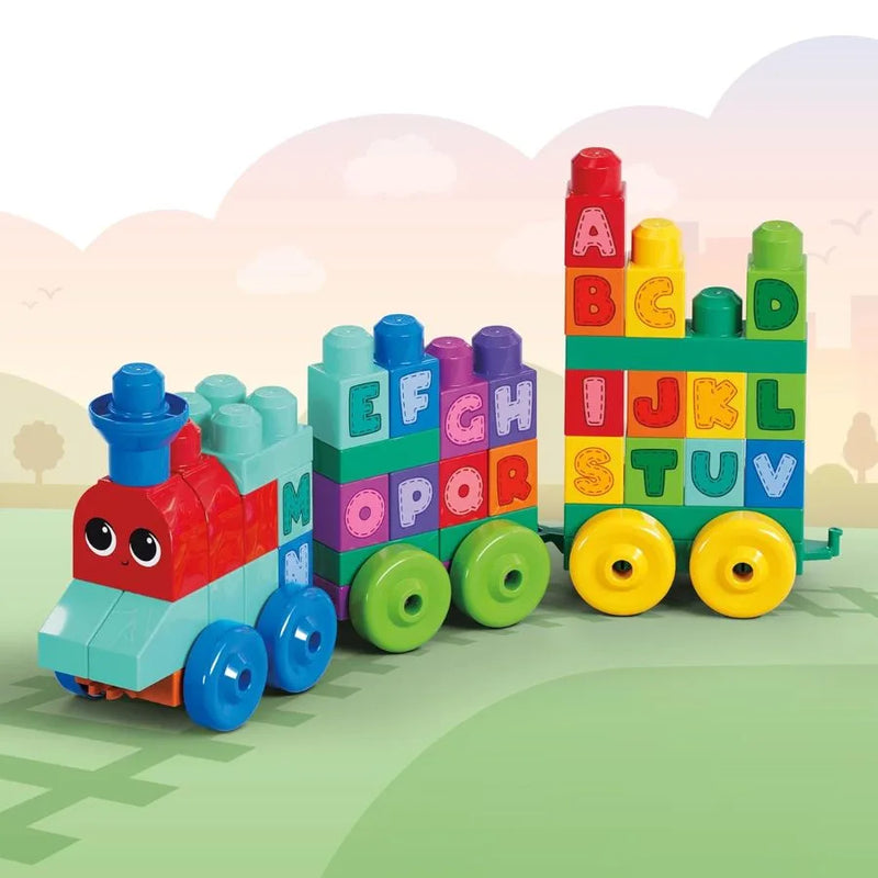 Mega Bloks Treno Alfabeto - Gioco Educativo 1+ - Fisher Price | 36cm x 9cm x 30cm