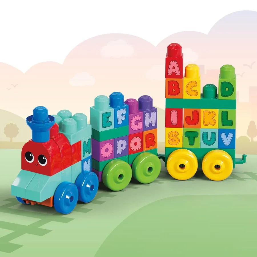 Mega Bloks Treno Alfabeto - Gioco Educativo 1+ - Fisher Price | 36cm x 9cm x 30cm