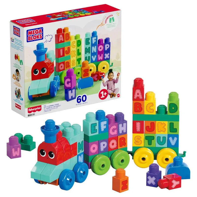 Mega Bloks Treno Alfabeto - Gioco Educativo 1+ - Fisher Price | 36cm x 9cm x 30cm