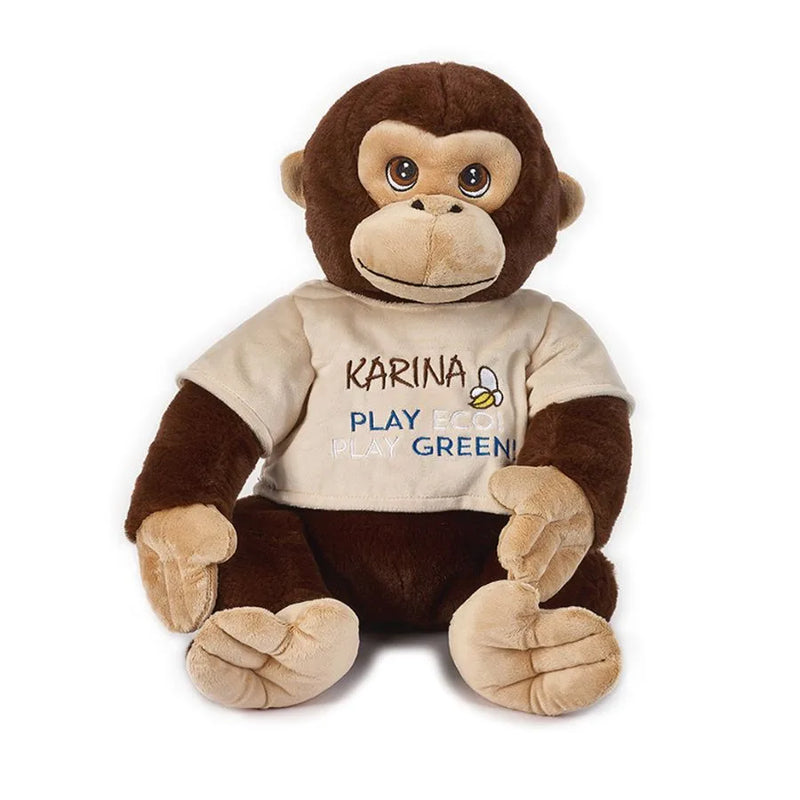 Peluche Scimmietta Karina 25cm – Linea Ecosostenibile - LELLY | 18cm x 18cm x 25cm