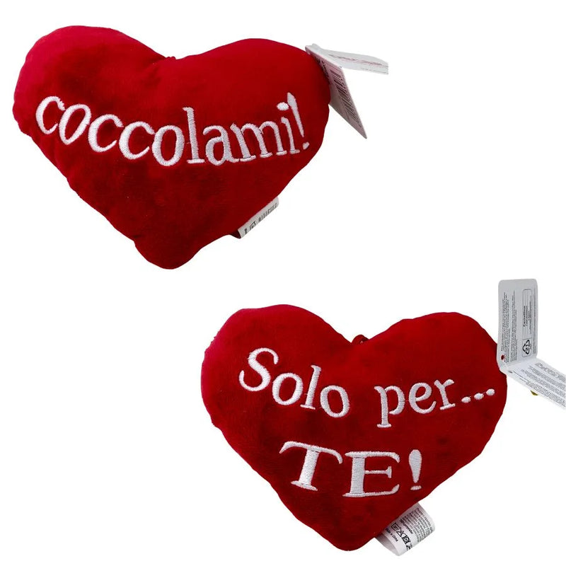 Peluche cuore con frase 19cm - Decar | 19cm x 7cm x 16cm