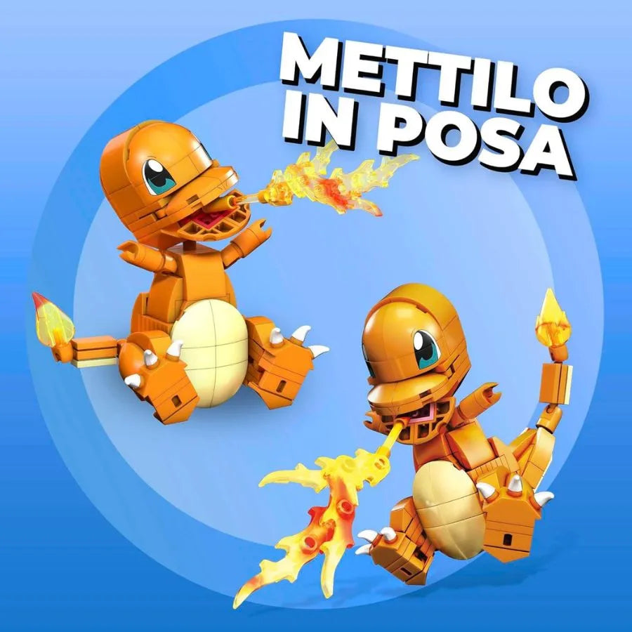 Pokémon Charmander Assemblabile – Set Costruzioni 180 pezzi - MEGA | 26cm x 5cm x 26cm
