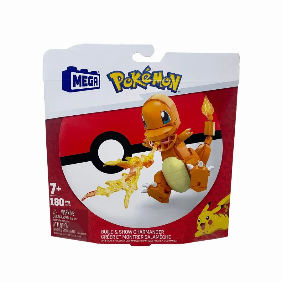 Pokémon Charmander Assemblabile – Set Costruzioni 180 pezzi - MEGA | 26cm x 5cm x 26cm