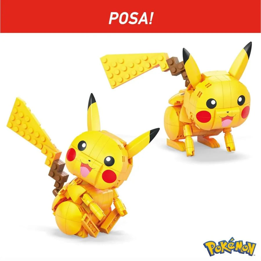 Pokémon Pikachu Assemblabile – Set Costruzioni 211 pezzi – MEGA | 26cm x 5cm x 26cm