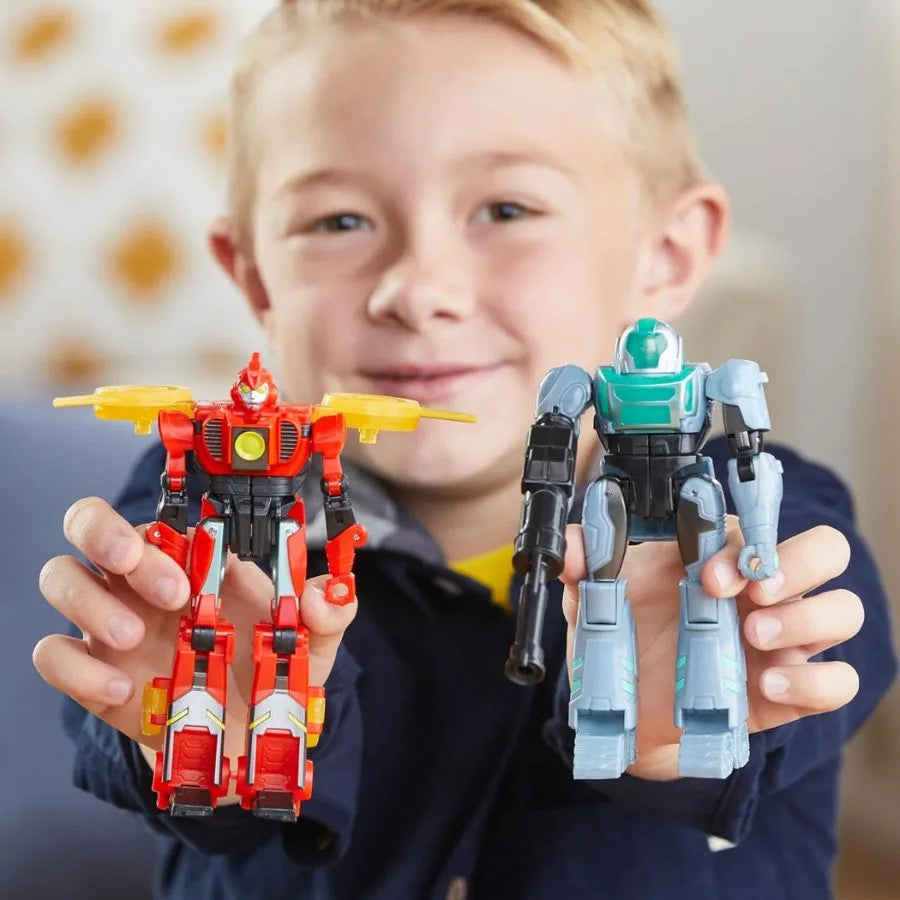Terran Twitch e Robby Malto – Transformers EarthSpark Combine & Convert - Hasbro | 23cm x 6,5cm x 20cm