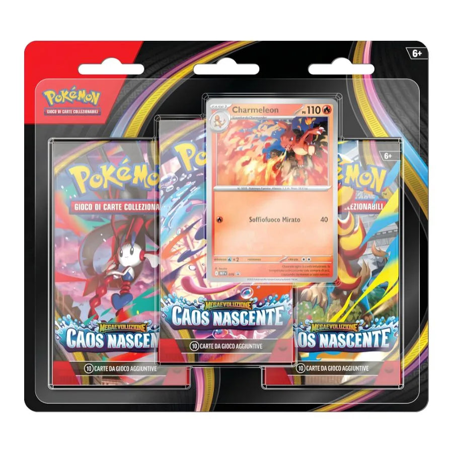 Blister Megaevoluzione Caos Nascente - Blister promozionale - Pokémon TCG | 19cm x 1cm x 18cm
