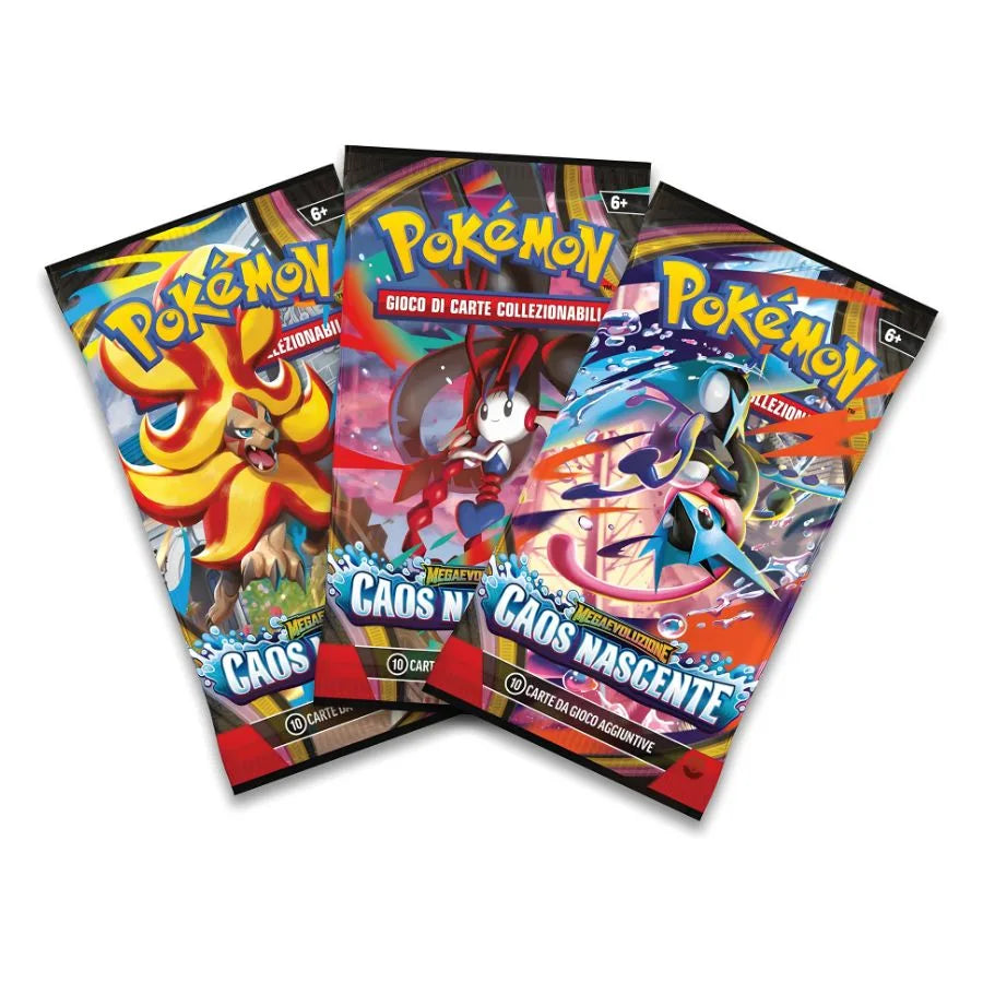 Blister Megaevoluzione Caos Nascente - Blister promozionale - Pokémon TCG | 19cm x 1cm x 18cm