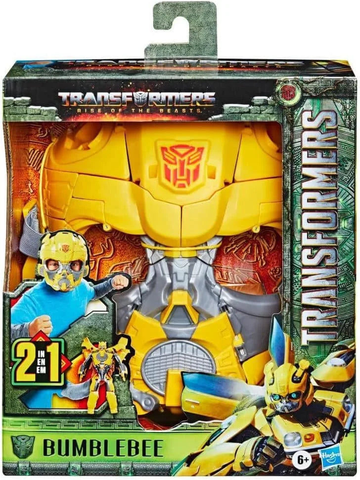 Transformers - Maschera Convertibile 2 in 1 di Bumblebee 22,5 cm | 20,5cm x 23,5cm x 12cm