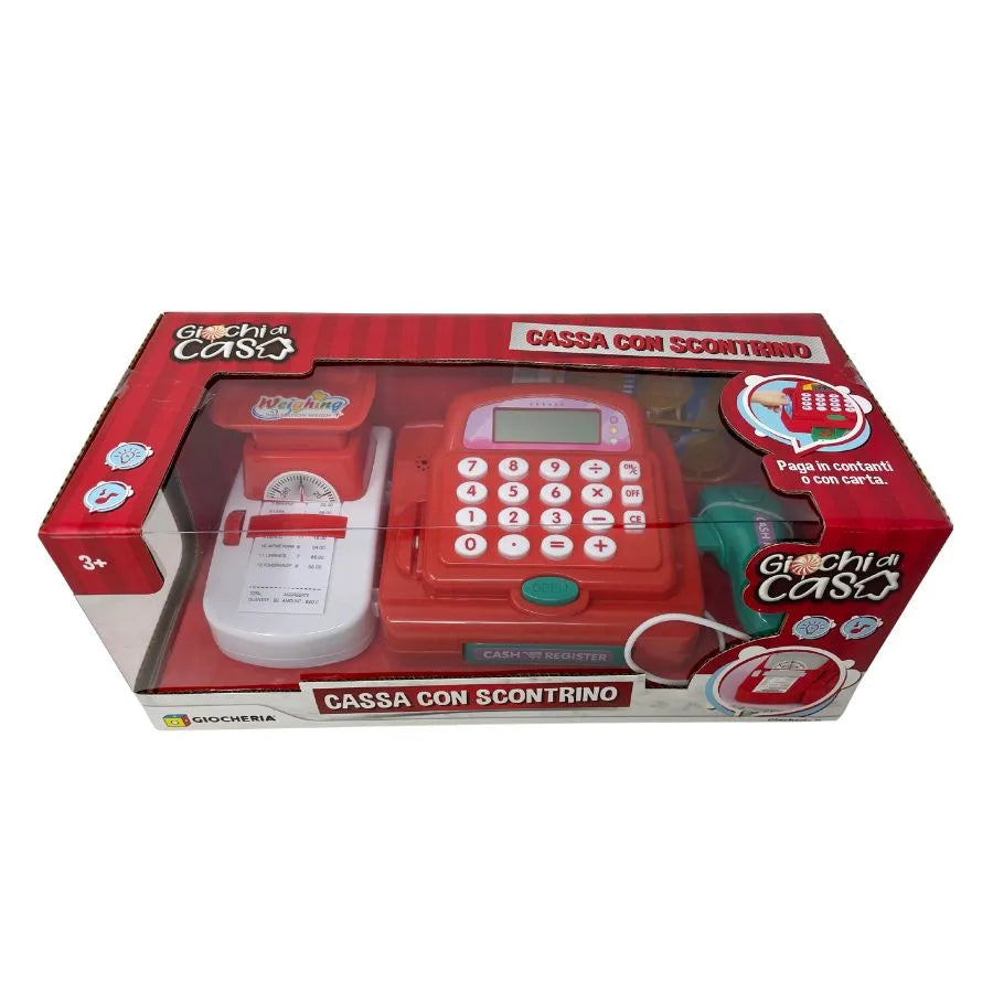 Cassa Giocattolo con Scontrino – Giochi di Casa - Giocheria | 33cm x 15cm x 14cm