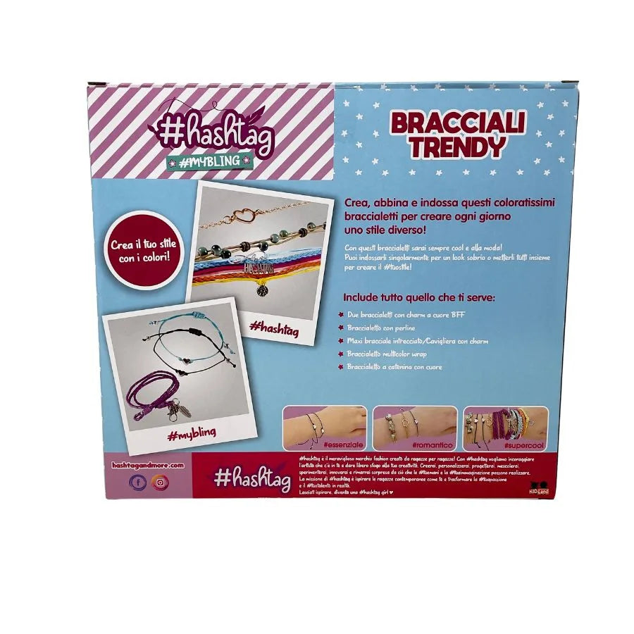 #Hashtag Trendy Bracelets – Set Braccialetti Creativi - Giocheria | Taglia Unica