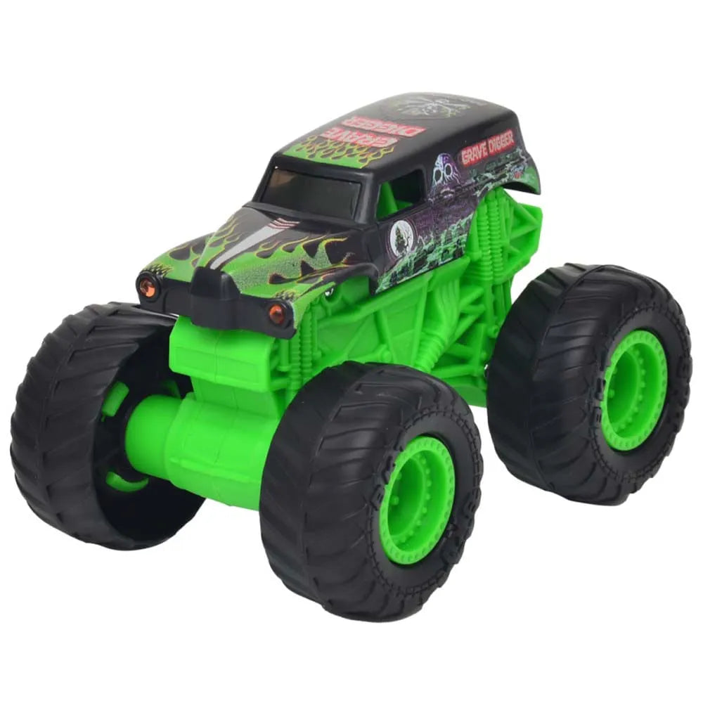 Monster Jam Grave Digger & Megalodon – Pack Doppio Veicoli Luminosi 1:43 – Spin Master | 30,5cm x 12cm x 13cm