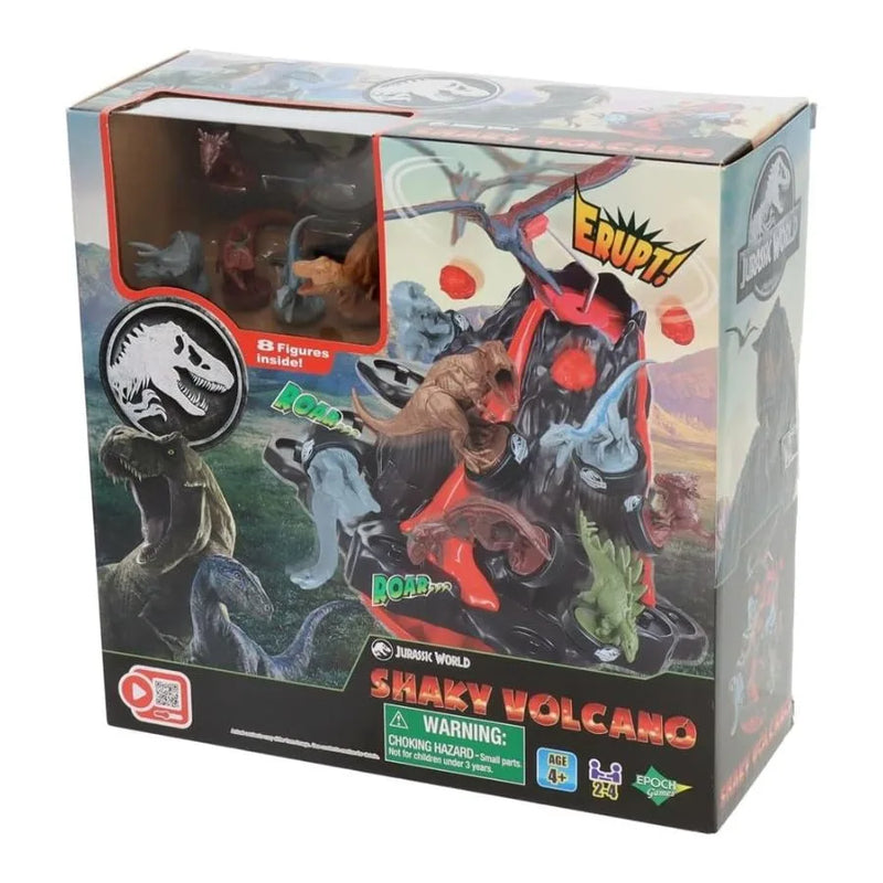 Jurassic World Shaky Volcano – Gioco d’Azione Interattivo con 8 Dinosauri - EPOCH Games | 25,5 cm x 10 cm x 25,5 cm