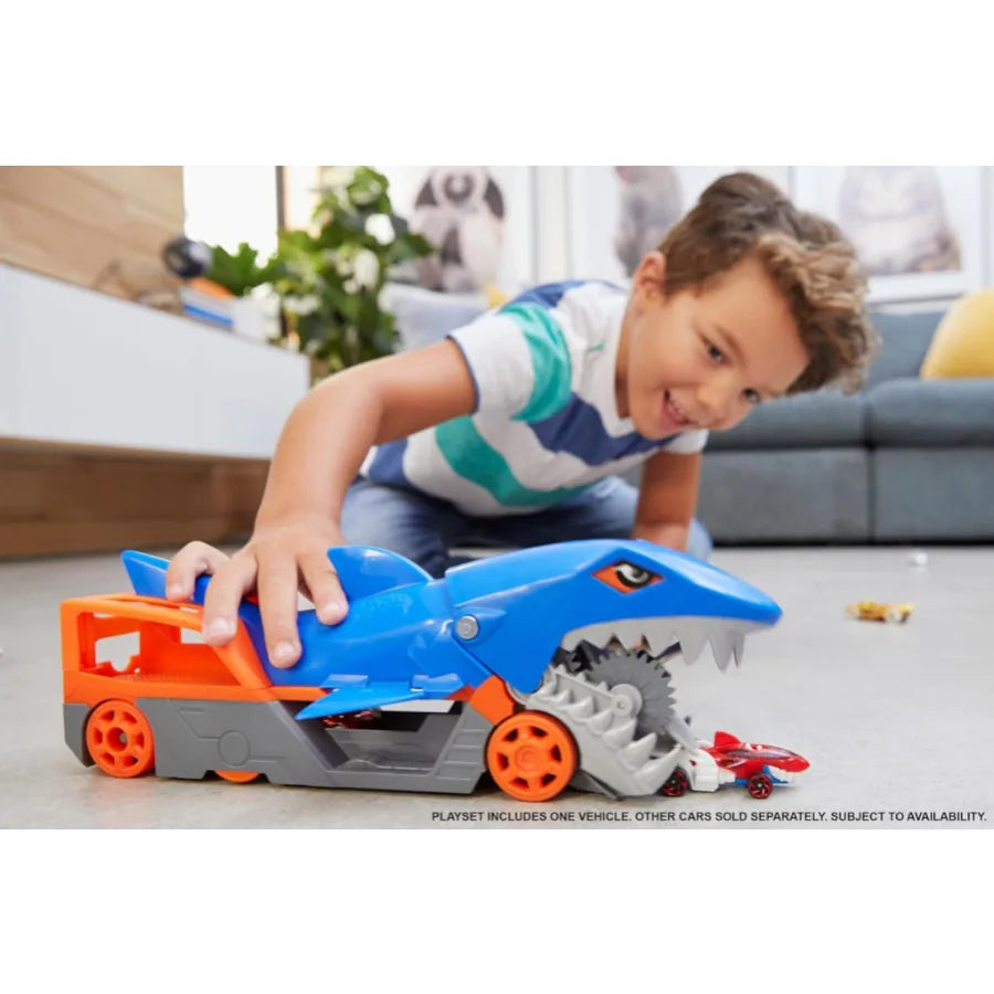 Hot Wheels Trasportatore Squalo – Playset con Macchina - Mattel | 35cm x 8cm x 13cm