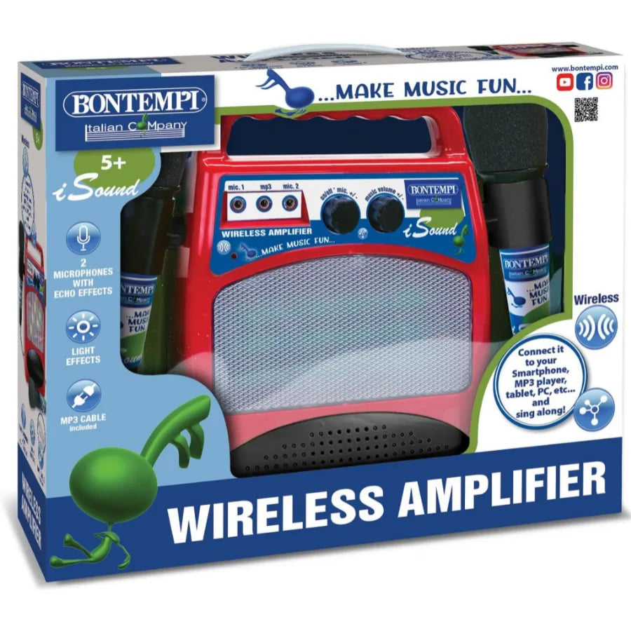 Amplificatore Wireless con Doppio Microfono – Bontempi SonicSync