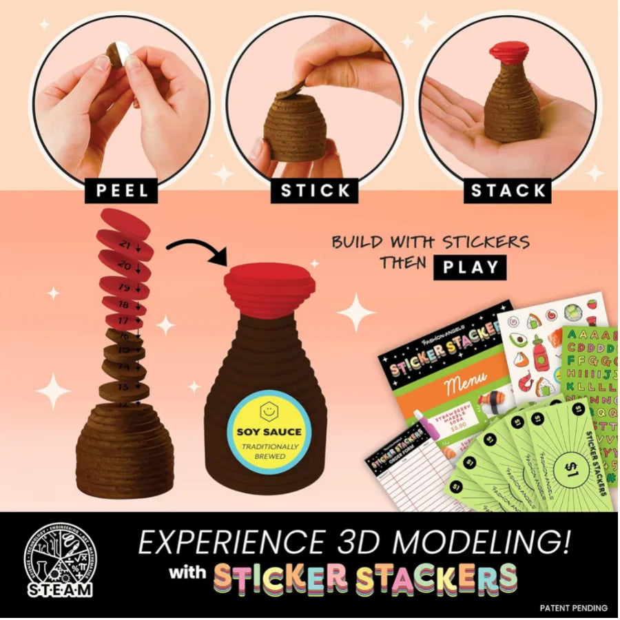 Sticker Stackers Sushi – Set Creativo 3D Fashion Angels