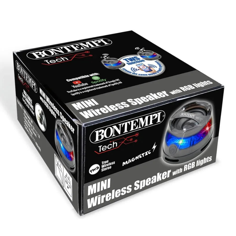 Mini Speaker Wireless con Luci e TWS – Bontempi