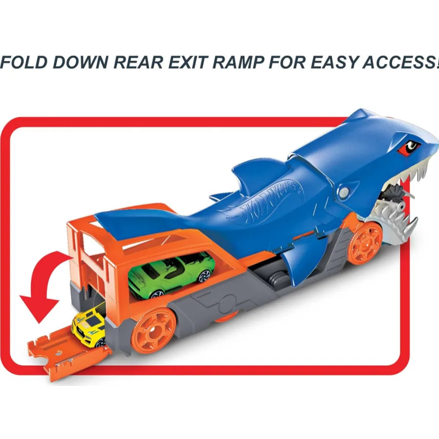 Hot Wheels Trasportatore Squalo – Playset con Macchina - Mattel | 35cm x 8cm x 13cm