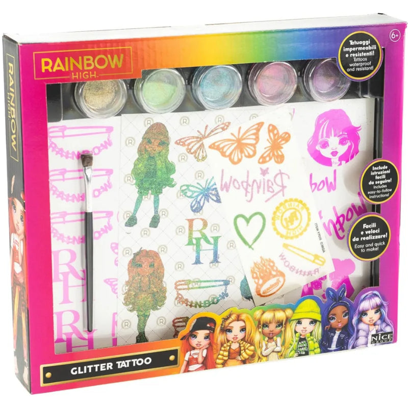 Tatuaggi Glitter Rainbow High per Bambine alla Moda