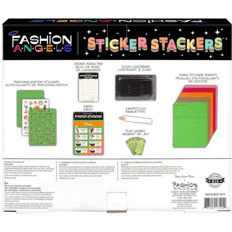 Sticker Stackers Sushi – Set Creativo 3D Fashion Angels