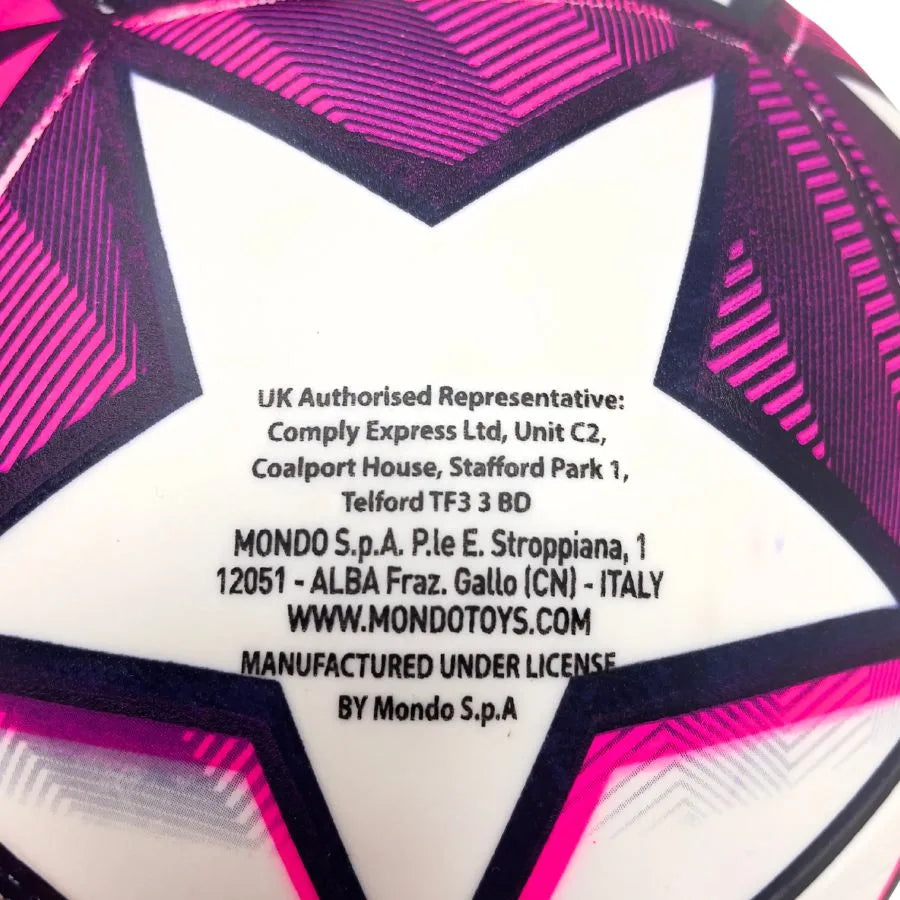 Pallone Champions League rosa - Leggero 250g - Mondo | 20cm x 20cm x 20cm