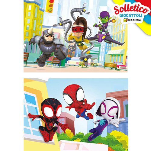 2 Puzzle (2x20 pezzi) - Spidey e i suoi Fantastici Amici: Clementoni
