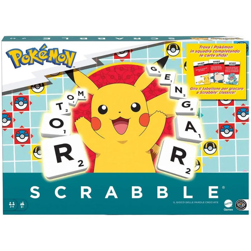 Scrabble Pokémon - Gioco da tavolo delle parole crociate –  Mattel Games | 37cm x 4,5cm x 27cm