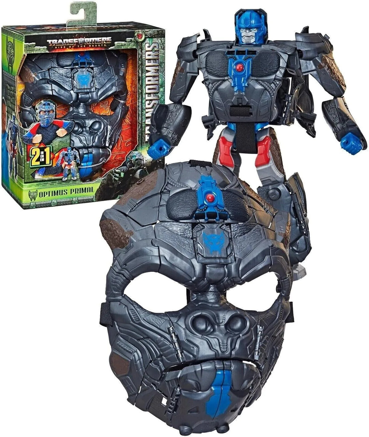 Transformers - Maschera convertibile 2 in 1 di Optimus Primal 22,5cm | 20,5cm x 23,5cm x 12cm