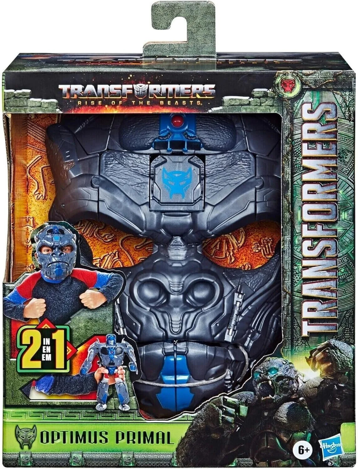 Transformers - Maschera convertibile 2 in 1 di Optimus Primal 22,5cm | 20,5cm x 23,5cm x 12cm