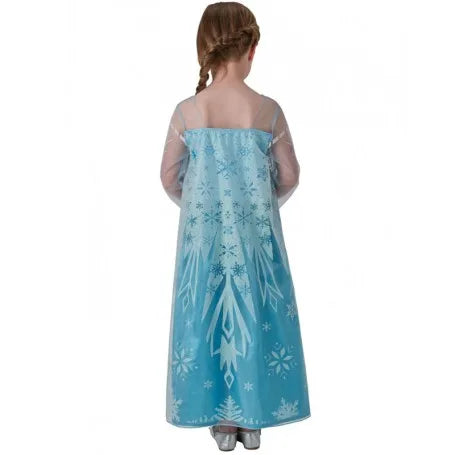 Costume Elsa Deluxe - Disney Frozen – Rubie’s | Gonna lunga | Maniche in tulle | 7-8 Anni