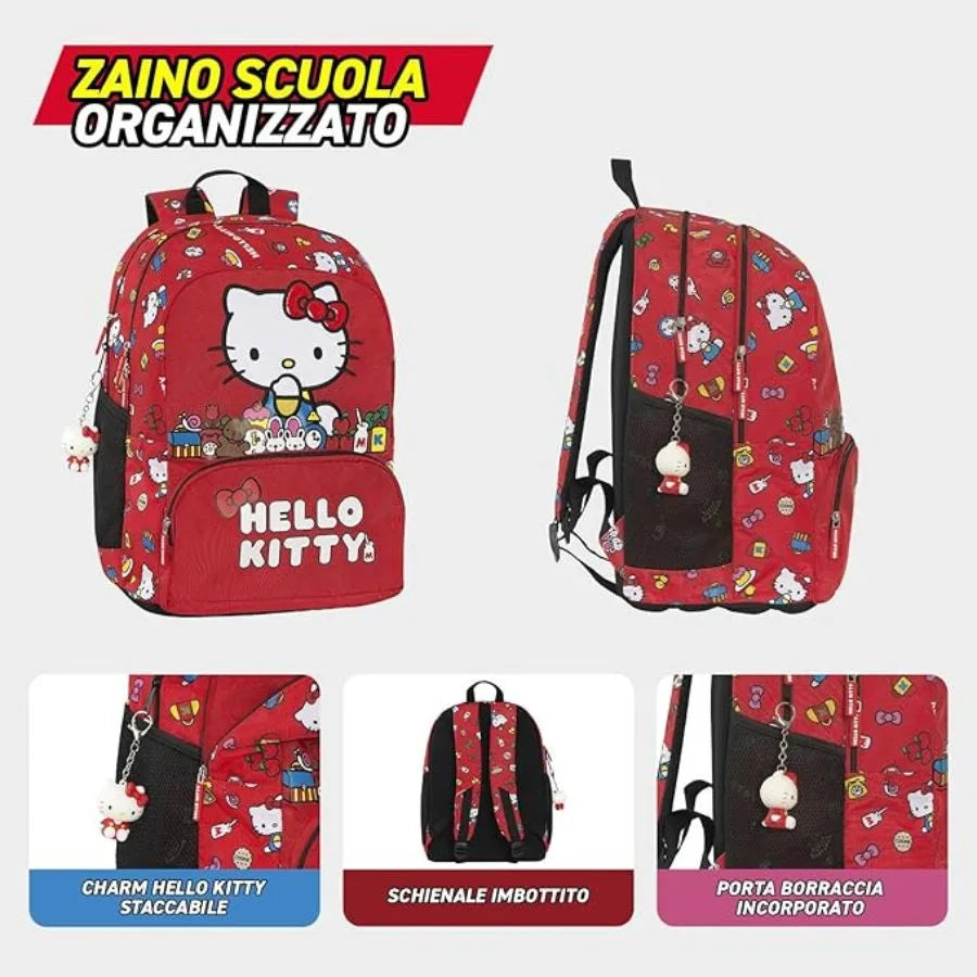 Zaino Hello Kitty – Zaino a spalla ufficiale - Panini Editore | 32cm x 43cm x 23cm